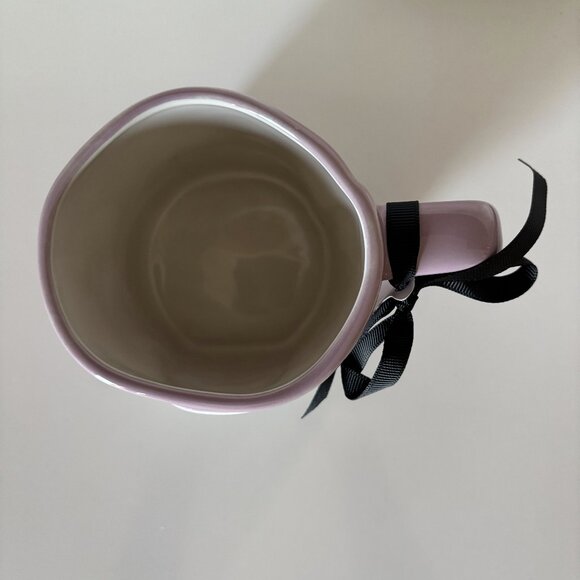 Rae Dunn Hey Boo Ghost Mug Flowers Purple Pink Magenta New Halloween - Picture 6 of 10